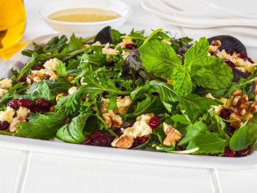 Walnut Cranberry Salad with Feta Cheese